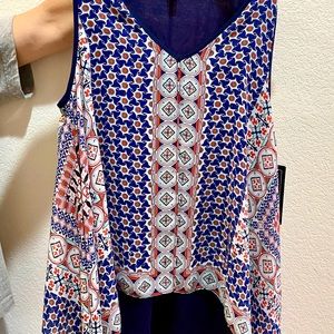 Printed sleeveless top new with tags, A Byer brand